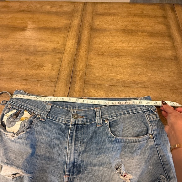 True Religion Blue Denim Shorts - Picture 7 of 9